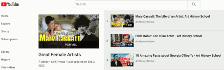 videos on female artists